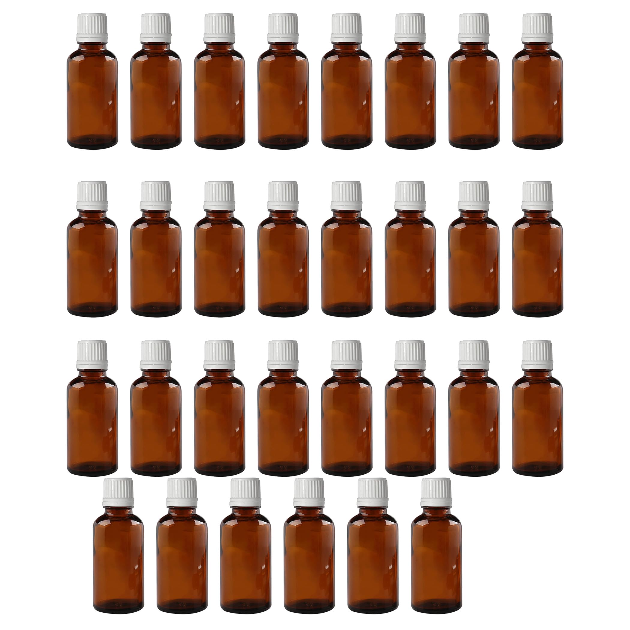 Zoka Amber Round Empty Glass Bottle 30 ml (Pack Of 30) with Euro Dropper and White Cap Refillable, Reusable for Essential Oils, Blends, Diy Perfumes, Homeopathy And Medicine-image-14