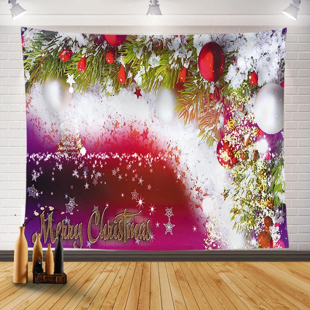 YYW Merry Chriatmas Background, Christmas Backdrop Banner Xmas Background Christmas Party Decorations for Winter New Year Eve Birthday Party Supplies (Gysdj-9,200x180cm Short Plush)