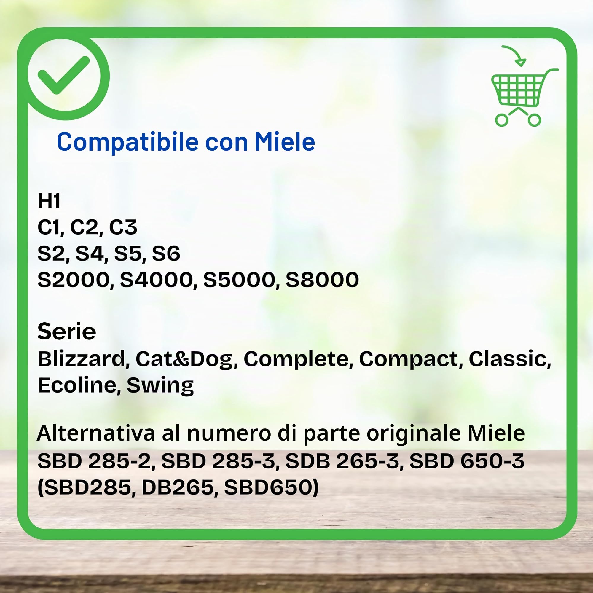 Bocchetta per pavimenti compatibile con aspirapolvere Miele Blizzard CX1, serie CX 1, commutabile con dispositivo di bloccaggio e parcheggio