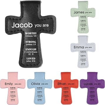 Custom Magnetic Bookmark with Pen Holder and Personalized Pen, Multiple Pen Colors, Customized Name Text Logo, Great Gift for Book Lovers Style 3 - Cross