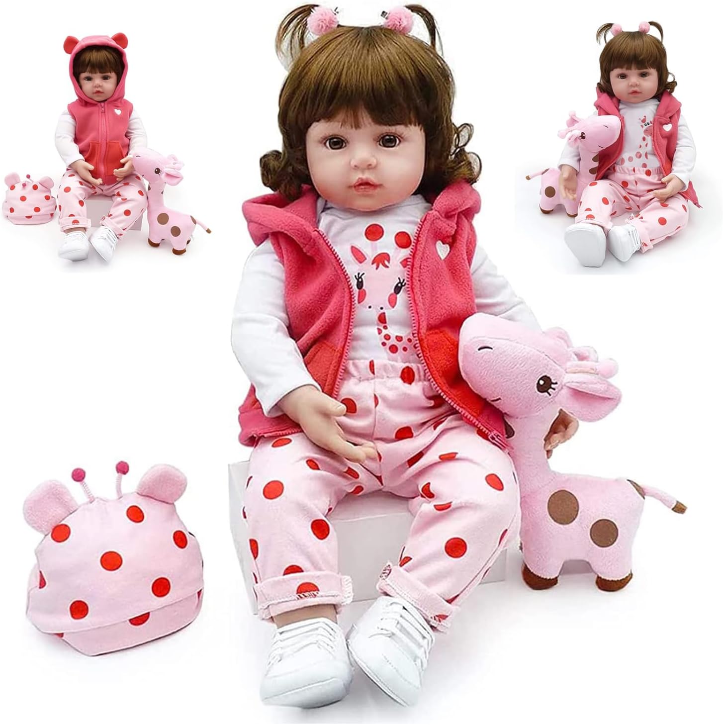ZIYIUI Reborn Pop 24 Inch 60 cm Reborn Babypop Zachte Silicone Vinyl Pasgeborenen Bebes Reborn Pop Verjaardagscadeau Speelgoed Levensechte