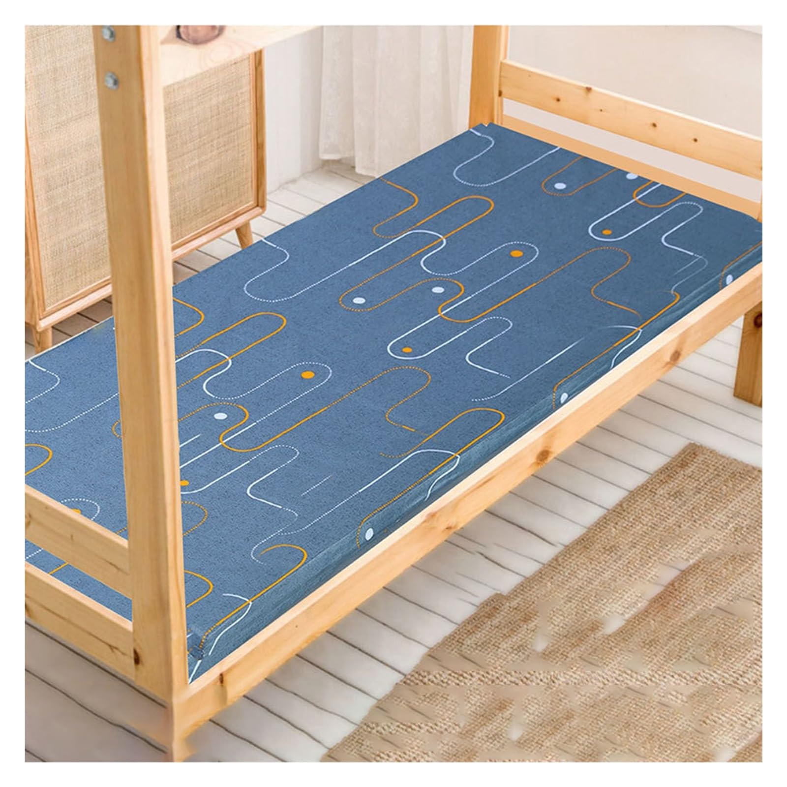 Queen Mattress Topper 10 Pcs Memory Foam Mattress Foldable Student Dormitory Mattress Designed for Student Dormitory Beds with