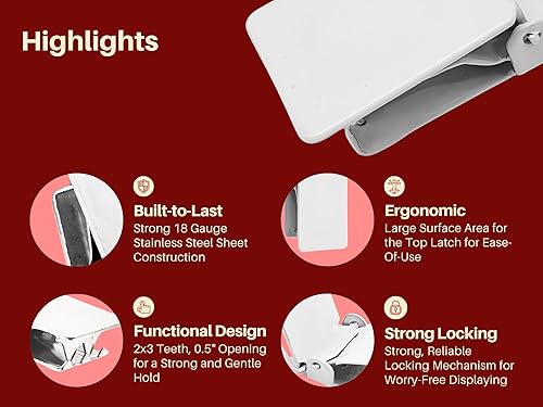 Vista 21 de Wise Linkers Paquete de 10 clips para colgar, parte trasera triangular, potencia media para tapiz, alfombras pequeñas, toallas, chales y pinturas