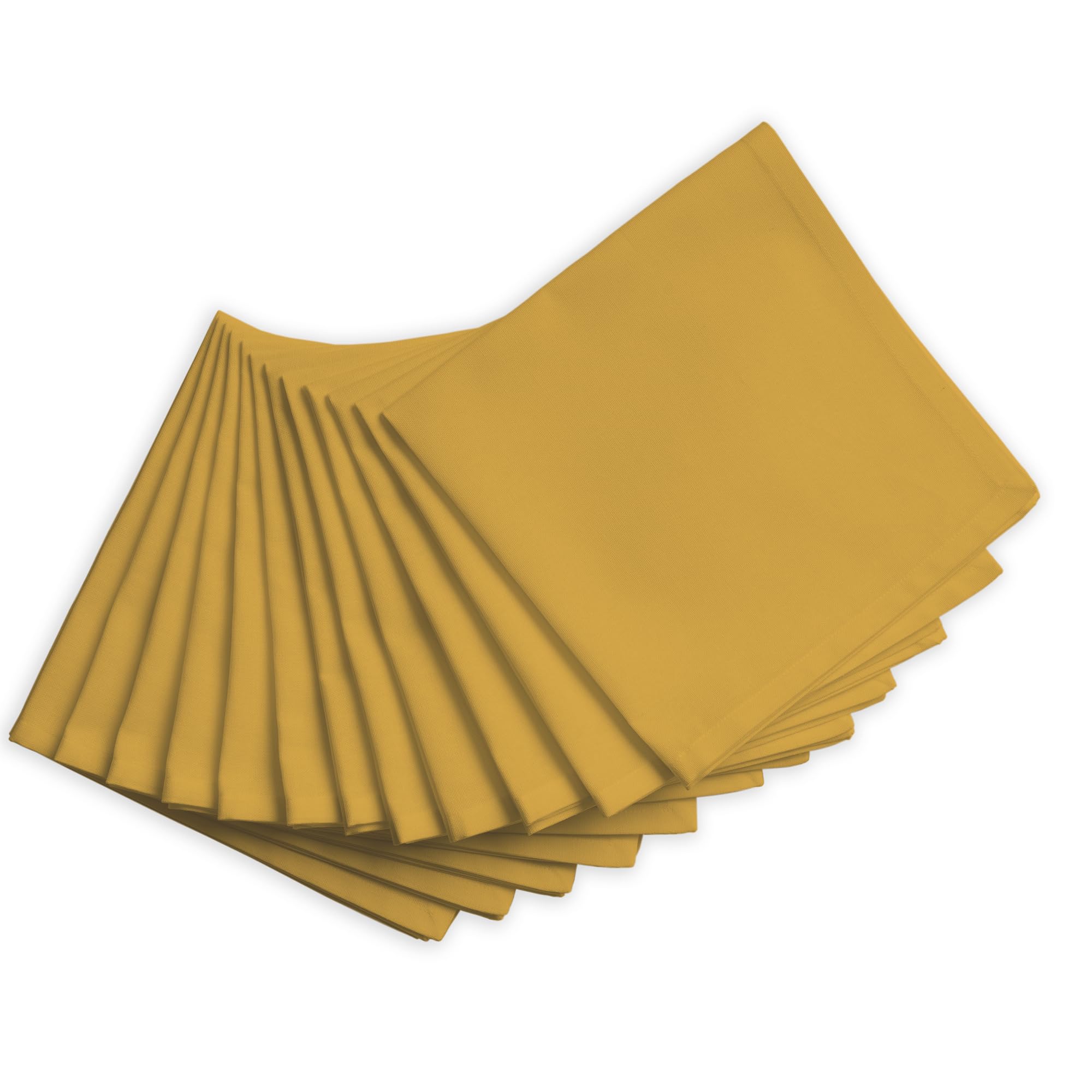 Calicot Servilletas de tela 100% algodón, lavables (45,7 x 45,7 cm, juego de 12)
