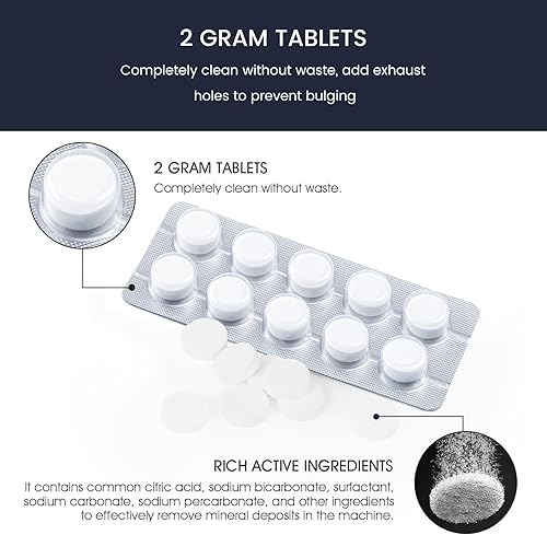 Miniatura 4 de Tabletas y filtros de limpieza para máquinas de café espresso Breville (10 tabletas + 12 filtros), tabletas de limpieza de 0.07 oz y filtro de agua