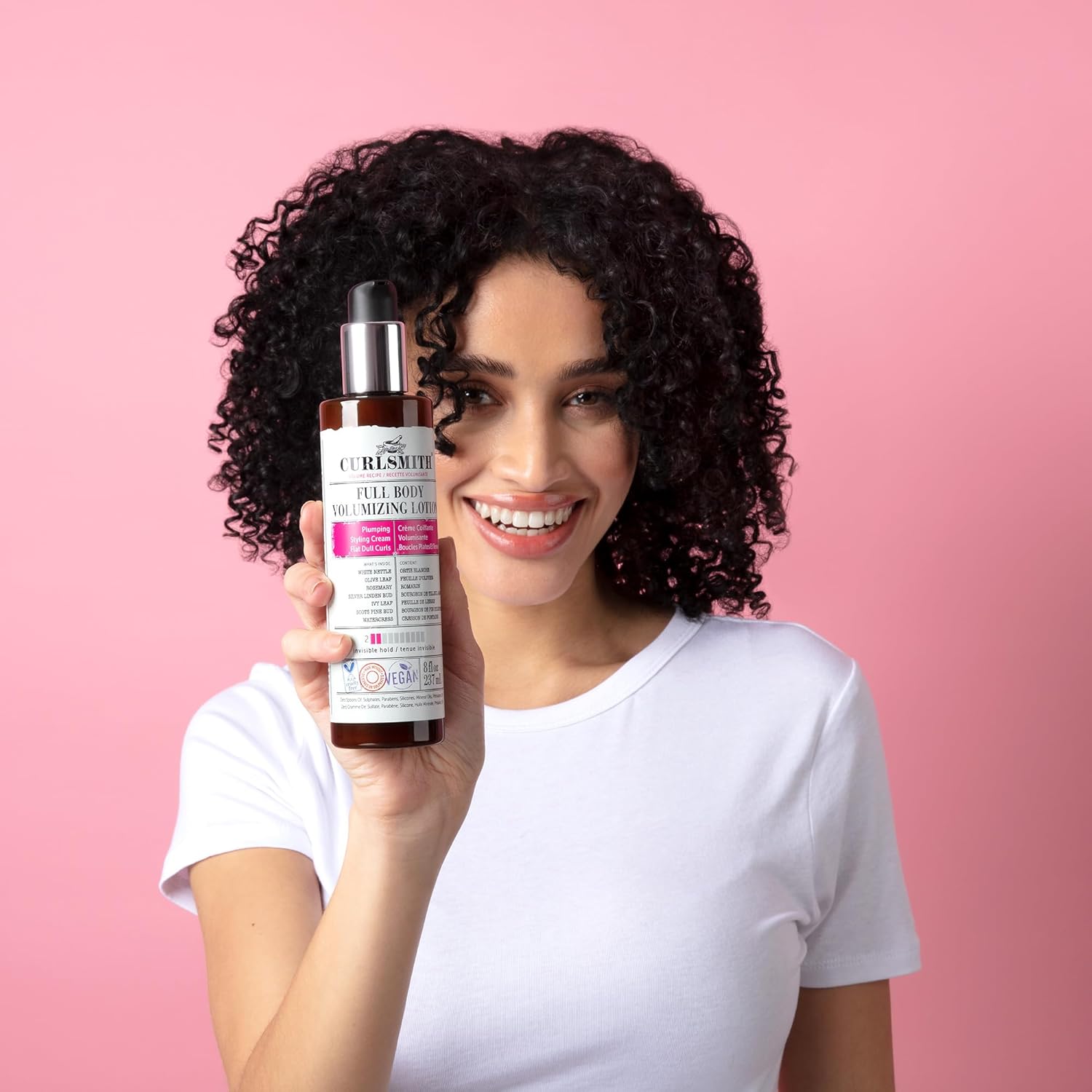 CURLSMITH - Full Body Volumizing Hair Lotion, Curl Definition, Instant Volume and Non-Sticky, for Wavy, Curly or Coily Hair, Vegan (237ml/8fl oz) - Image 5