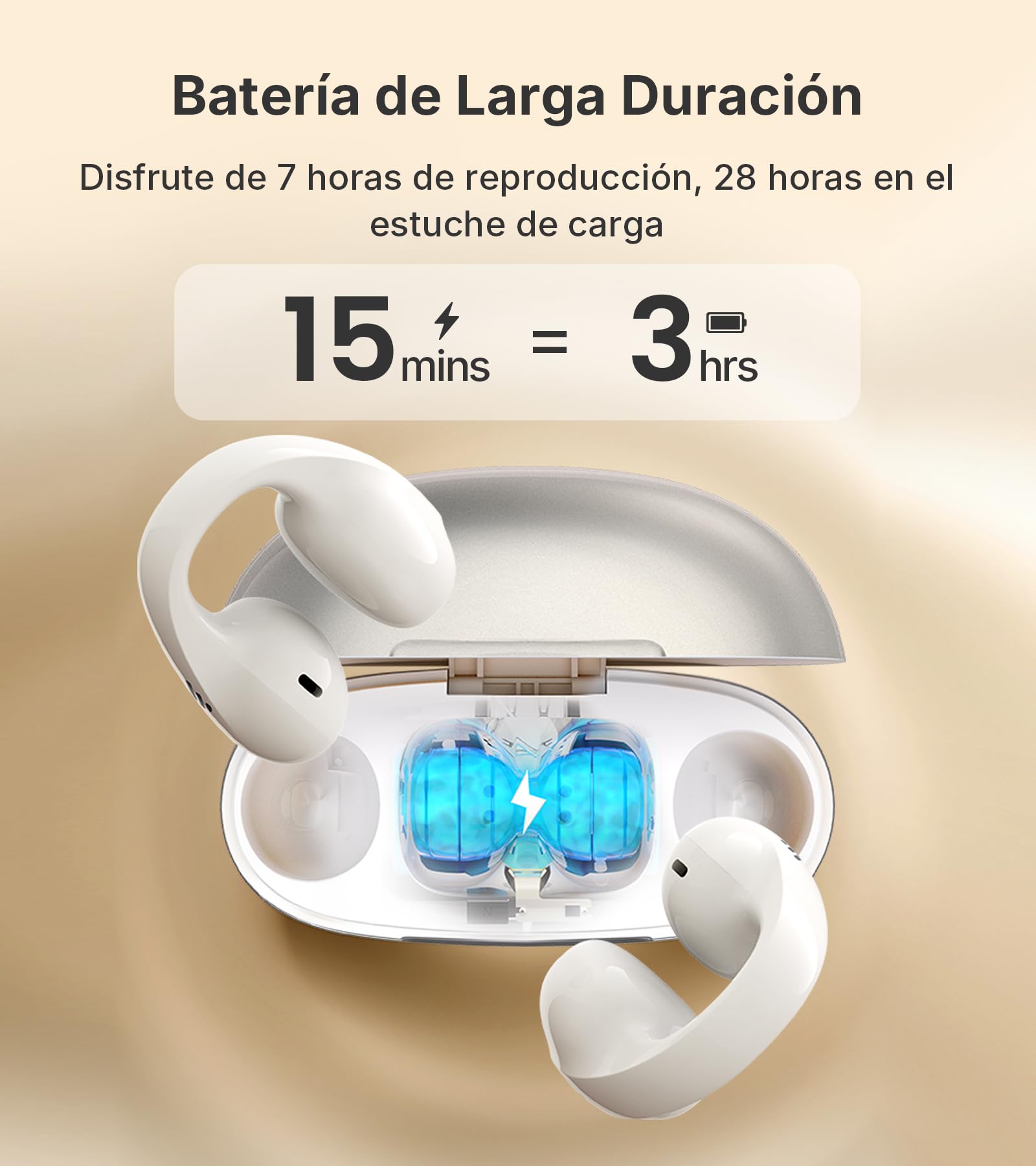 Edifier R1 Auriculares Open-Ear True Wireless con Clip y Bluetooth 5.4,Gris
