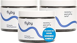 Flyby Recovery Supplement with DHM - All The Hang, Without The Over!™ Pre & Post Drinking Capsules with Milk Thistle, Vitamin C, B Vitamins, Ginseng, Activated Charcoal – Made in USA, 240 Count