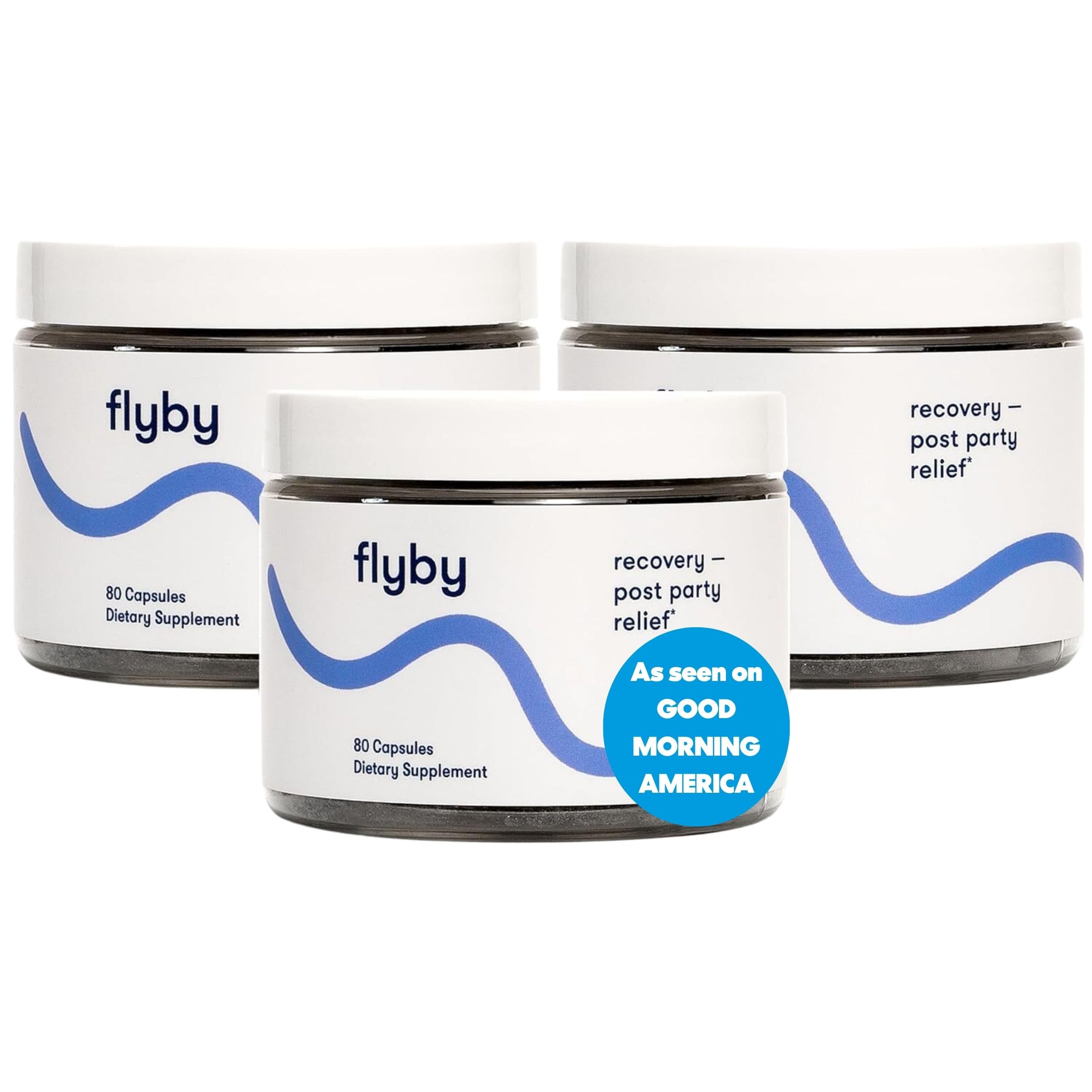 Flyby Recovery Supplement - All The Hang, Without The Over!™ - with Milk Thistle, Vitamin C, Activated Charcoal, and Apple Cider Vinegar - Pre & Post Drinking Formula (240 Count)