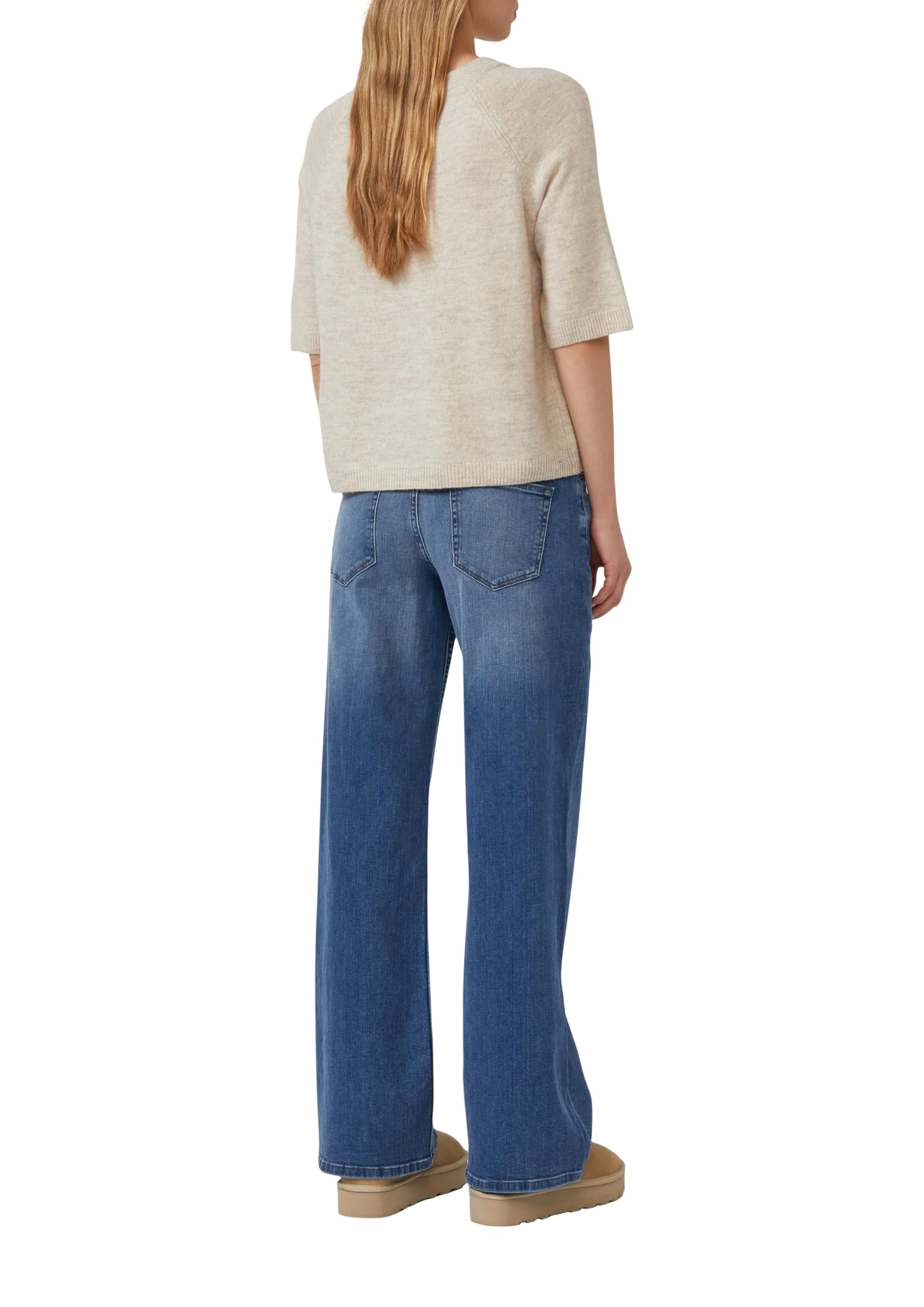 s.Oliver Kurzarmpullover aus Alpakamix