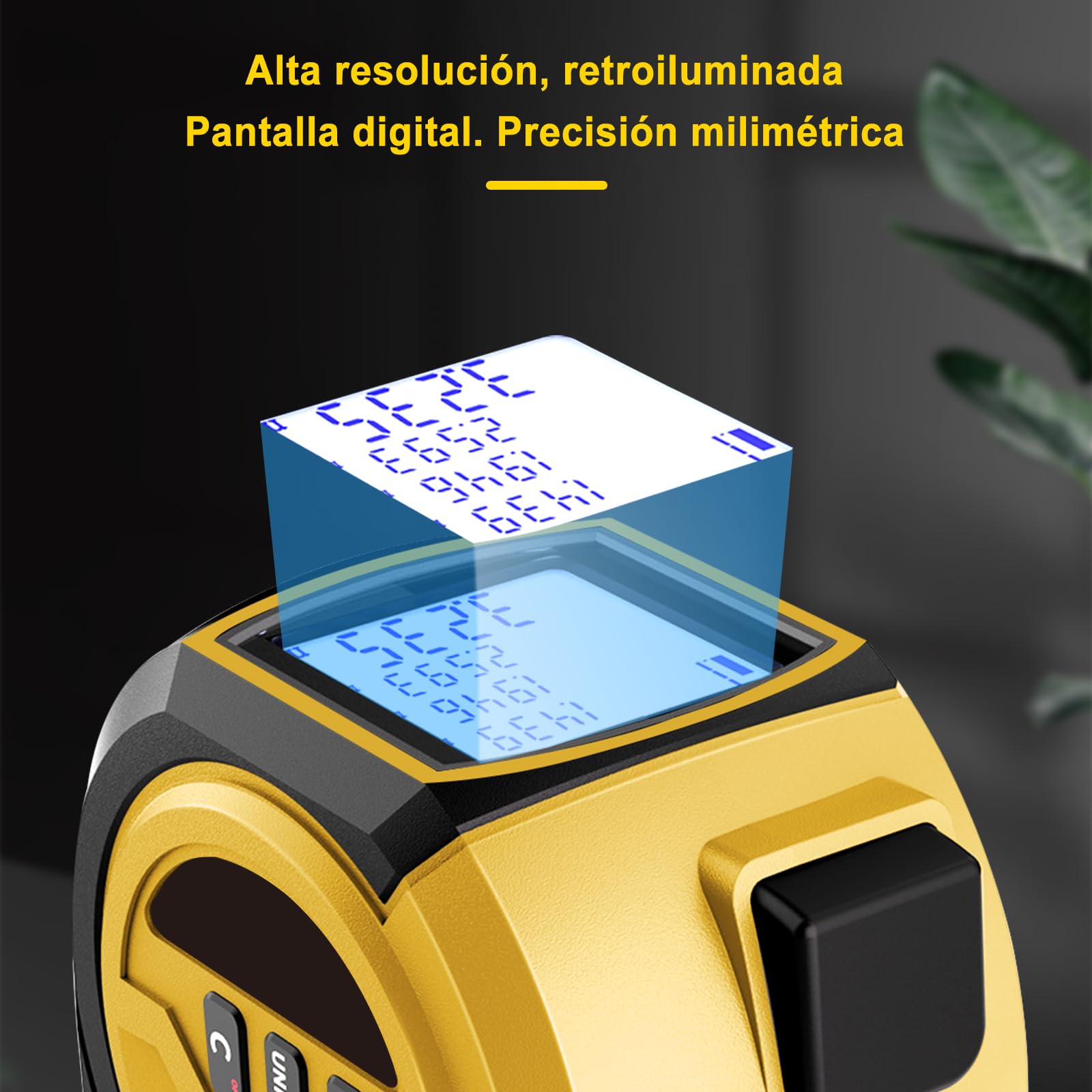 Cinta Métrica Laser, 3 en 1 Medidor Laser Distancia 40m/60m con Cinta Metro 5m, Unidad M/in/Ft, para Distancia Area Volumen y Medición Pitagorica