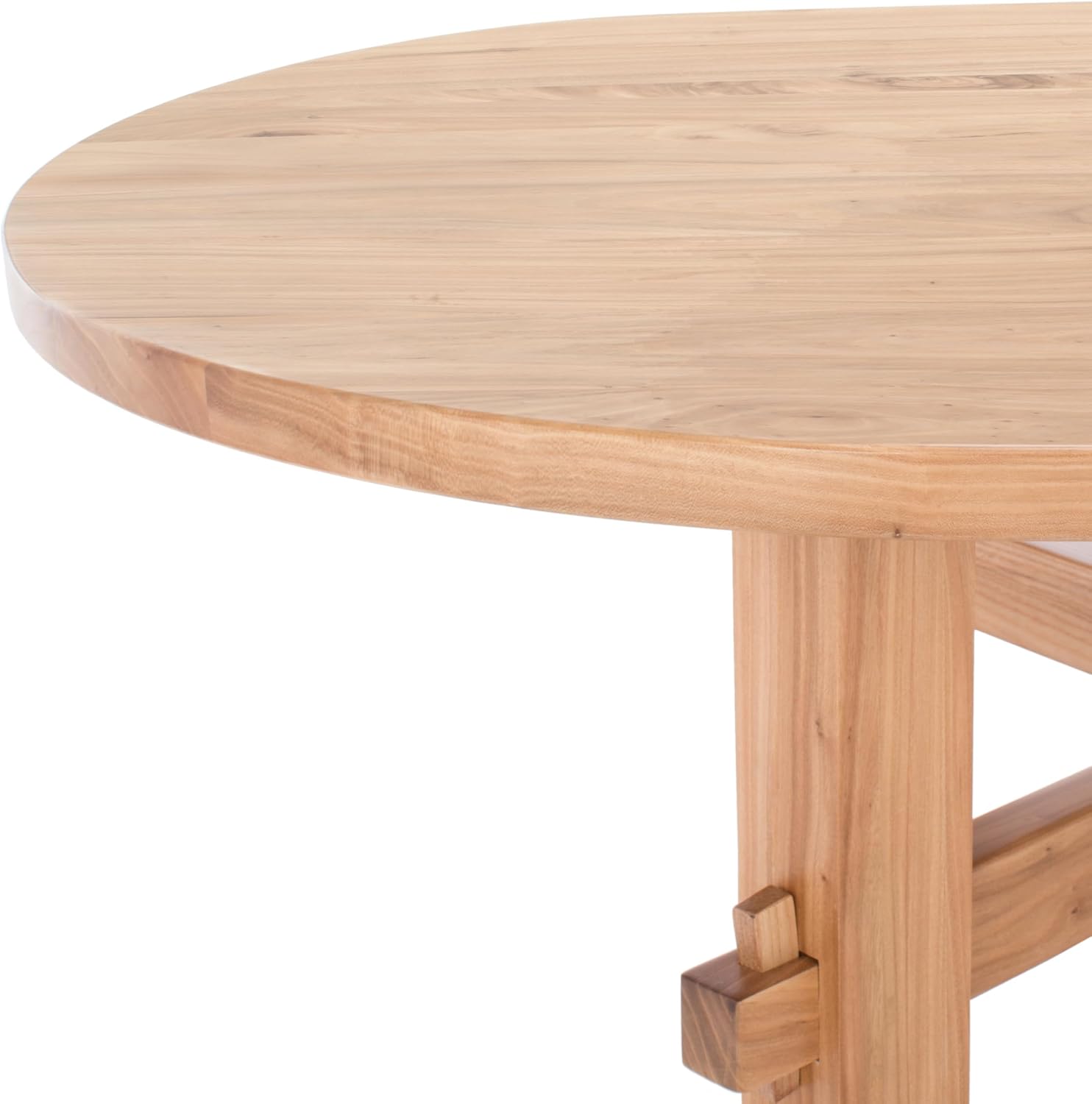 SAFAVIEH Couture Collection Tabytha Farmhouse Natural Solid Wood Oval Coffee Table