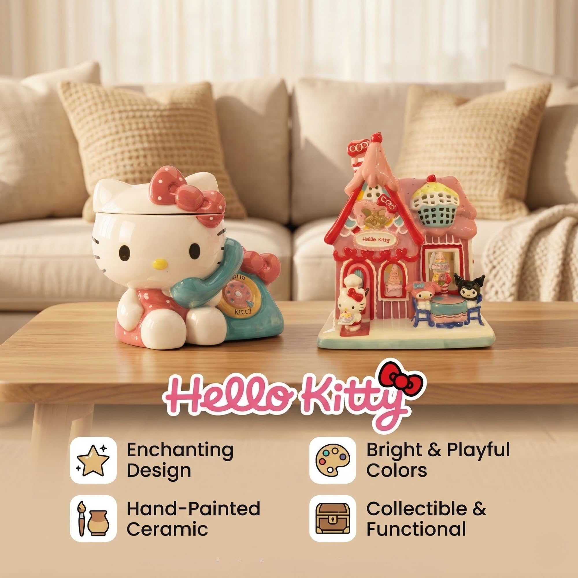 Amazon.com | Blue Sky Clayworks Hello Kitty Let's Ride Cowgirl