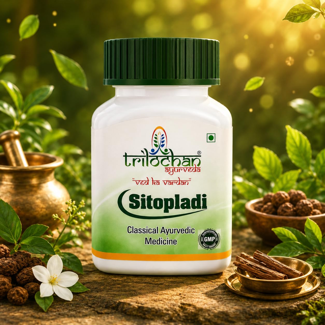 Trilochan Ayurveda Sitopladi Tablets for Cold, Cough & Sore Throat Relief | Supports Respiratory Health & Immunity | Ayurvedic Herbal Formula | 60 Tablets-image-14