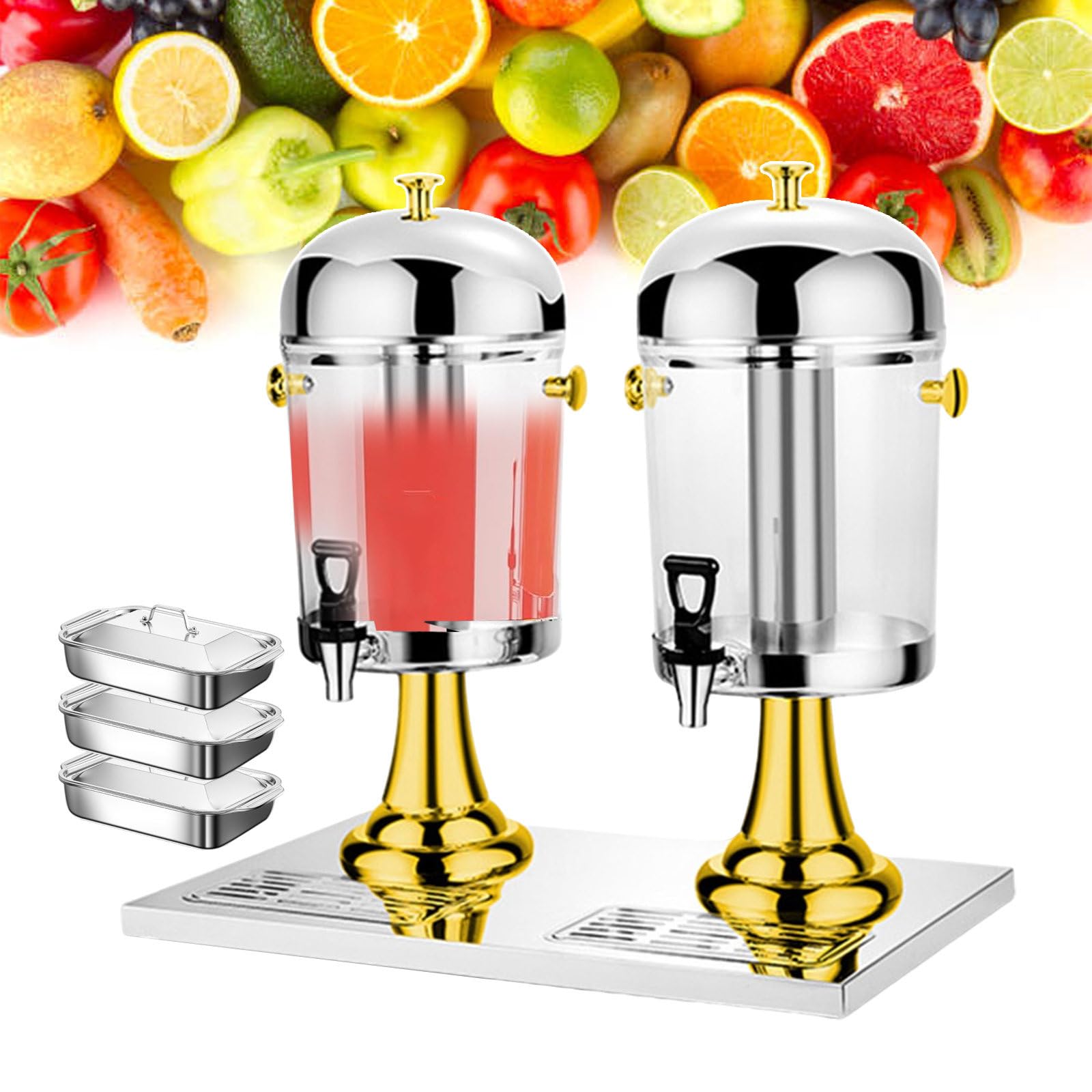 Dispensador de bebidas frío y calor doble propósito con grifo de acero inoxidable para restaurante