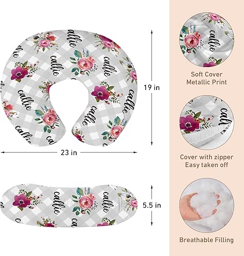 Miniatura 91 de Funda de almohada de lactancia para bebé, fundas suaves de lactancia con nombre, funda de almohada de lactancia materna para alimentación