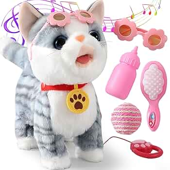 Sigikids シギキッド CAT WALK-PETS Amazon.com: Interactive Electronic Plush Toy Walking and
