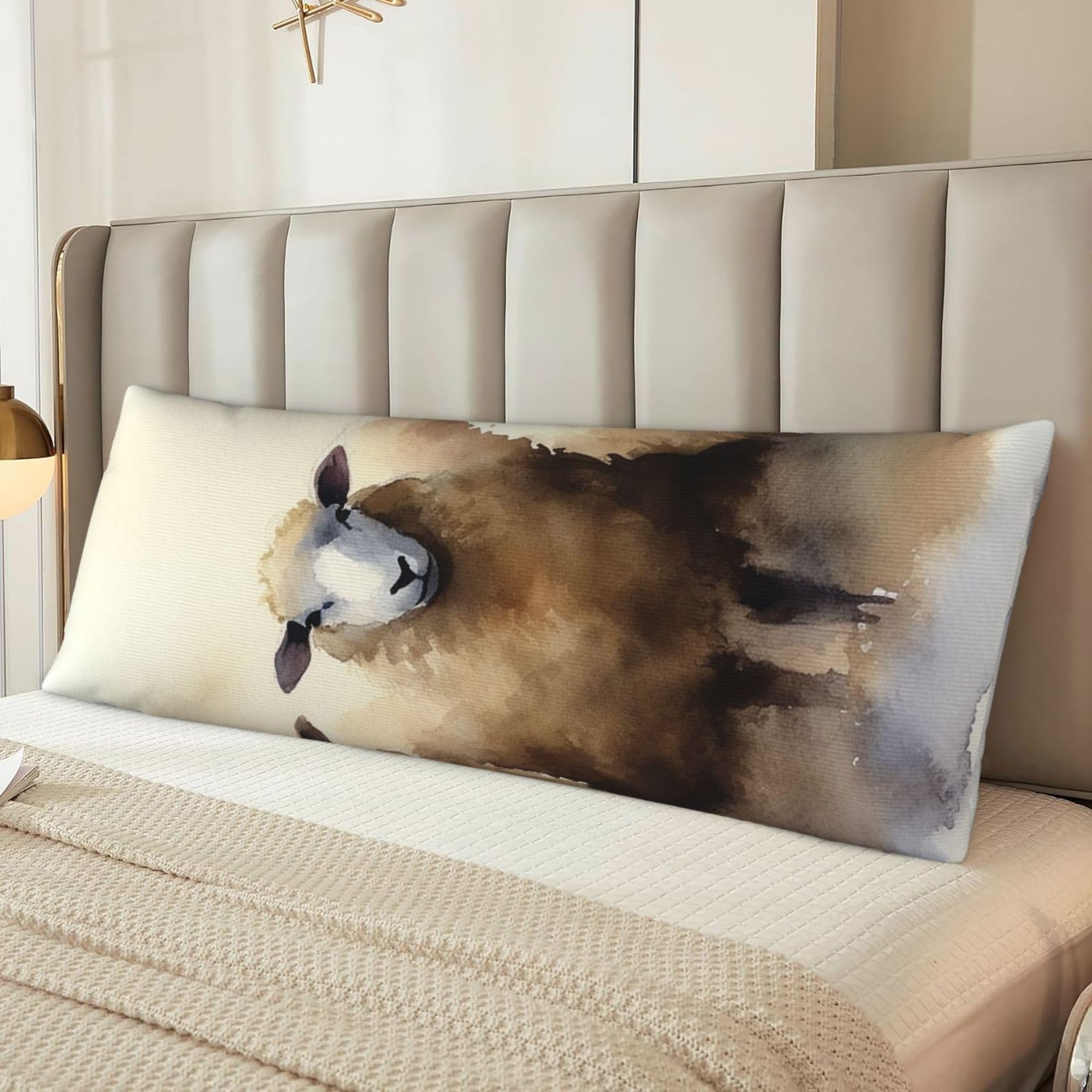 Fodpand Women's Black Sheeps Watercolor Body Pillow Cover 20X54 Inches Soft Microfiber Long Pillow Case For Sleeping & Side Sleepers Comfy Breathable Decorative Body Pillowcase Gifts For Men
