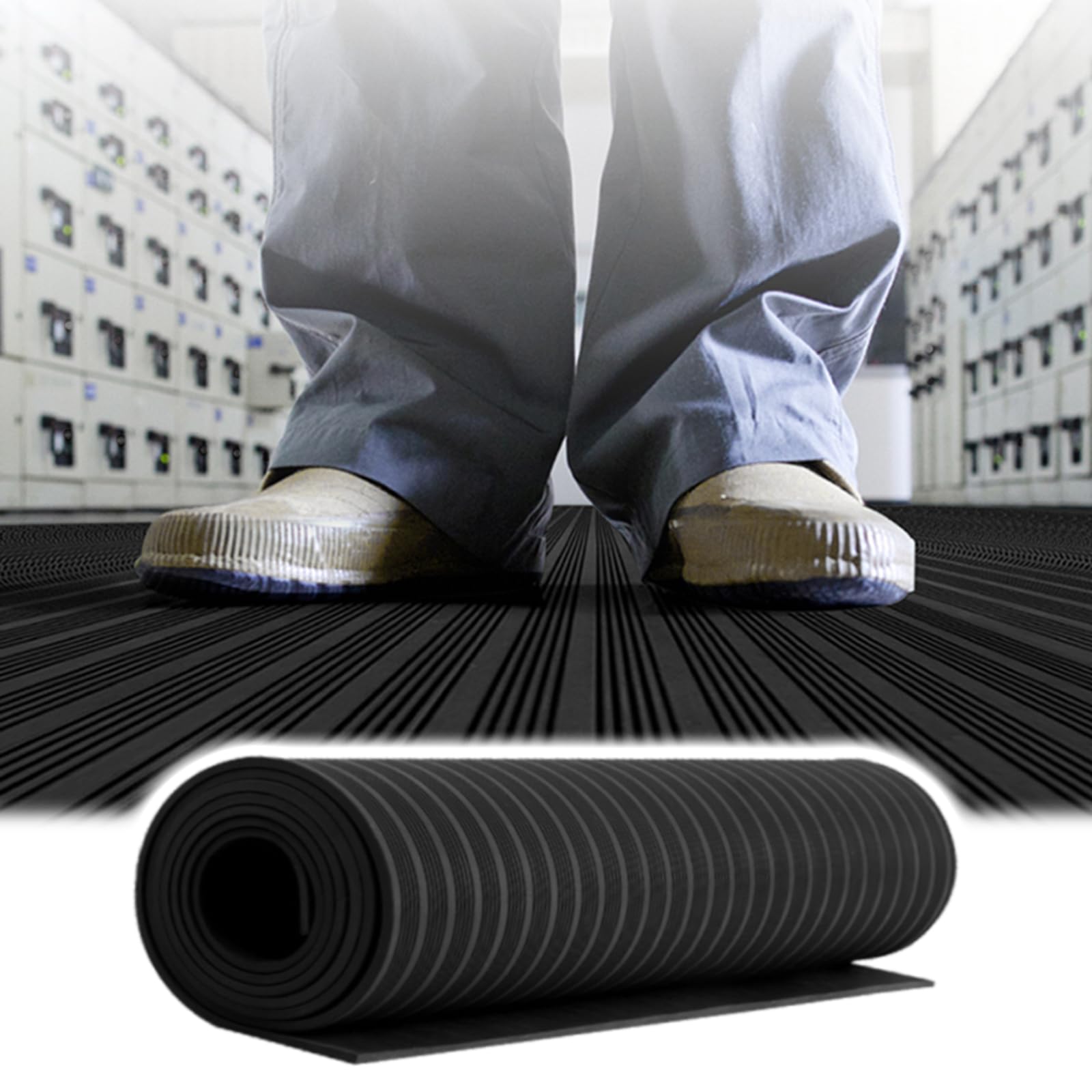 20" x 20" Electrical Safety Mat 6000V Insulated, High Voltage Insulating Rubber Floor Mats for Home Commercial Work Spaces, Large Non-Slip Switchboard Matting — Amazon image 14
