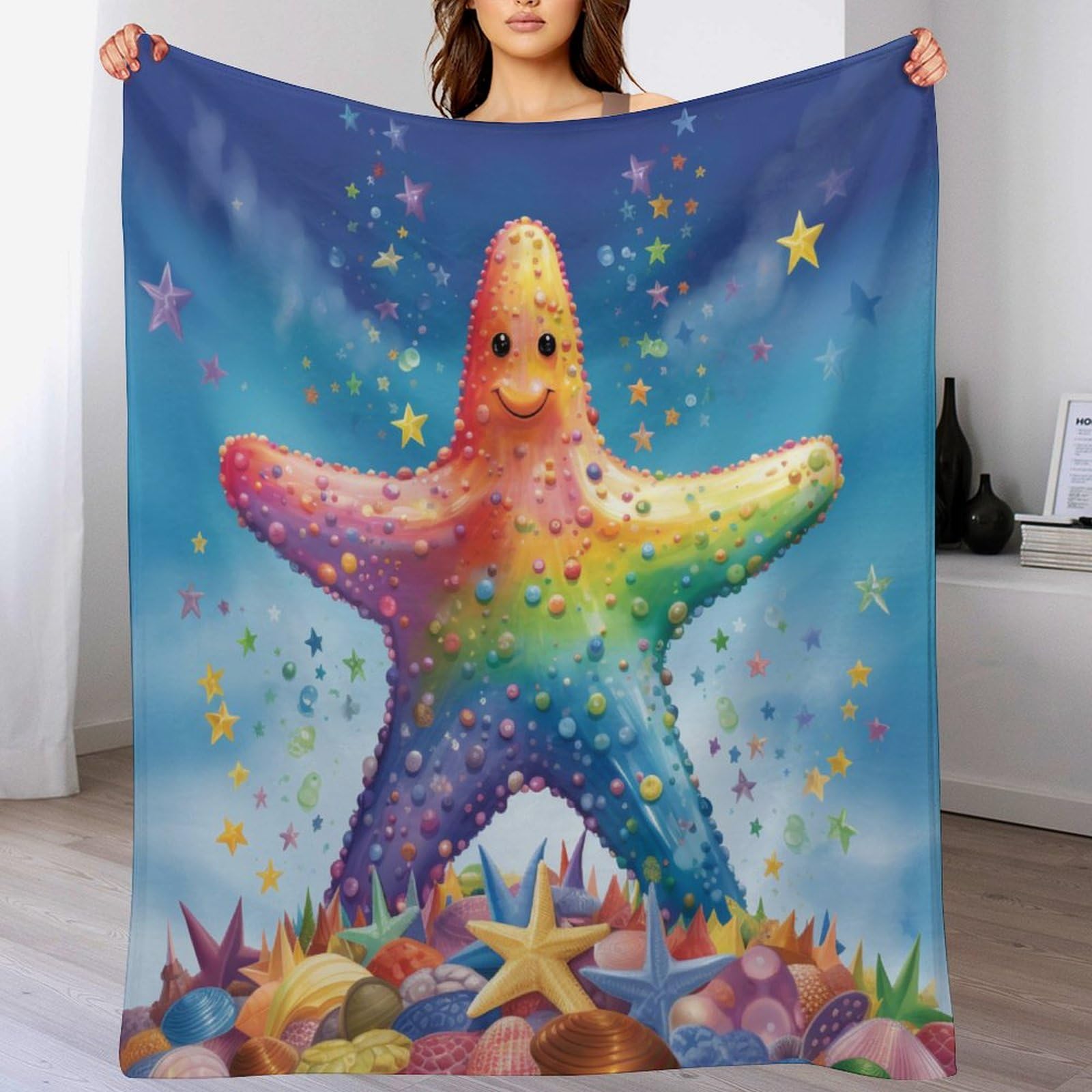 Couverture polaire flanelle Starpoisson housse canapé et drap lit 130x150