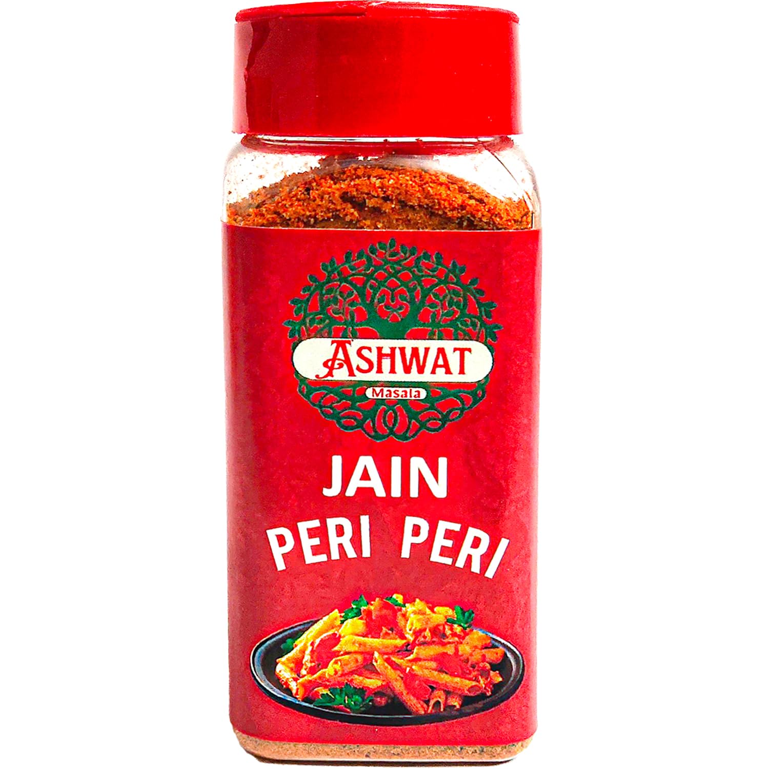 Ashwat Jain Peri Peri Sprinkler - No Onion No Garlic - For Multipurpose Seasoning - Fries, Sweet Corn, Makhana, Papad, Khichdi (90 gm)