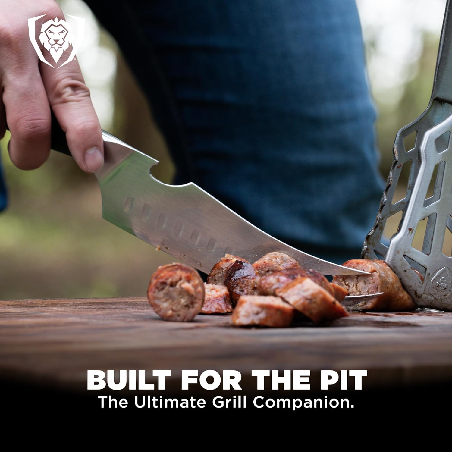 Dalstrong Pitmaster BBQ & Meat Knife - 8 inch - Shogun Series ELITE - Forked Tip & Bottle Opener - Japanese AUS-10V Super Steel Kitchen Knife - G10 Handle - Razor Sharp - w/Sheath