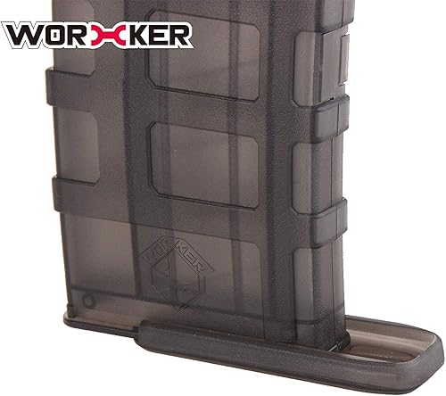 Miniatura 10 de WORKER 12 dardos cortos estilo Magpul Stefan Magazine Clip de recarga rápida para juguete modificado Nerf (negro)