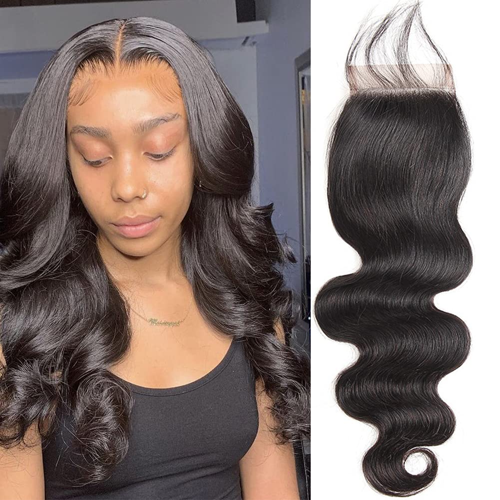 Brazilian Hair With Closure Body Wave Top Closure 4x4 Free