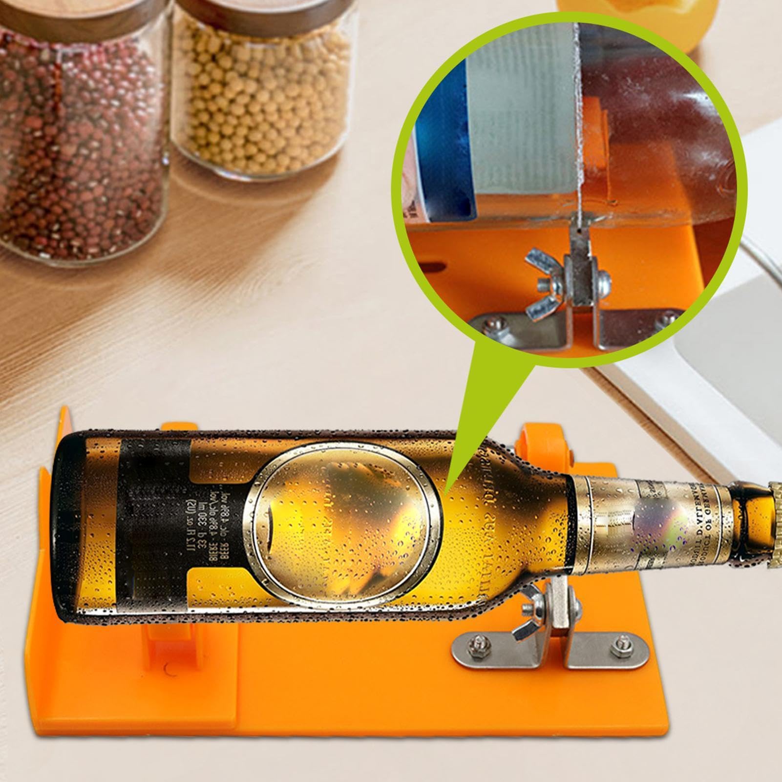 Strumento per tagliare bottiglie di birra, taglierino per bottiglie di vetro | Tagliavetro creativo - Taglierina precisa per bottiglie di birra e vino, utensile da taglio per bottiglie rotonde Strumen
