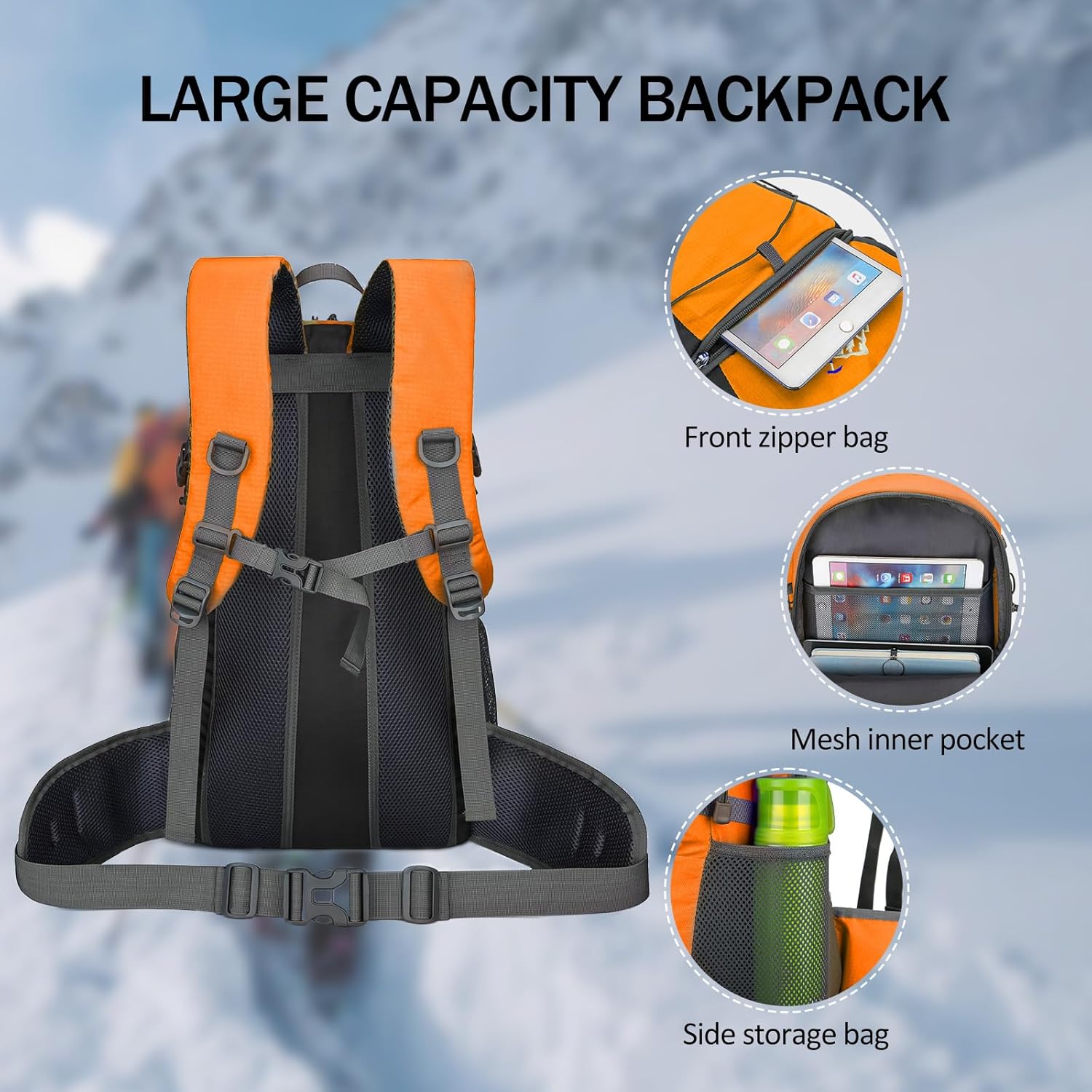 40L ハイキングバックパック防水キャンプ必需品バッグアウトドアスポーツデイパック機能キャンプハイキング登山トレッキングバックパック