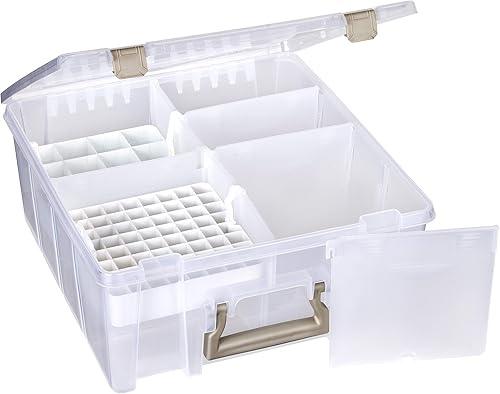 Miniatura 24 de ArtBin 6993SP Super Satchel Double Deep con bandeja de accesorios para manualidades en papel, transparente, 1 bolsa y 1 bandeja