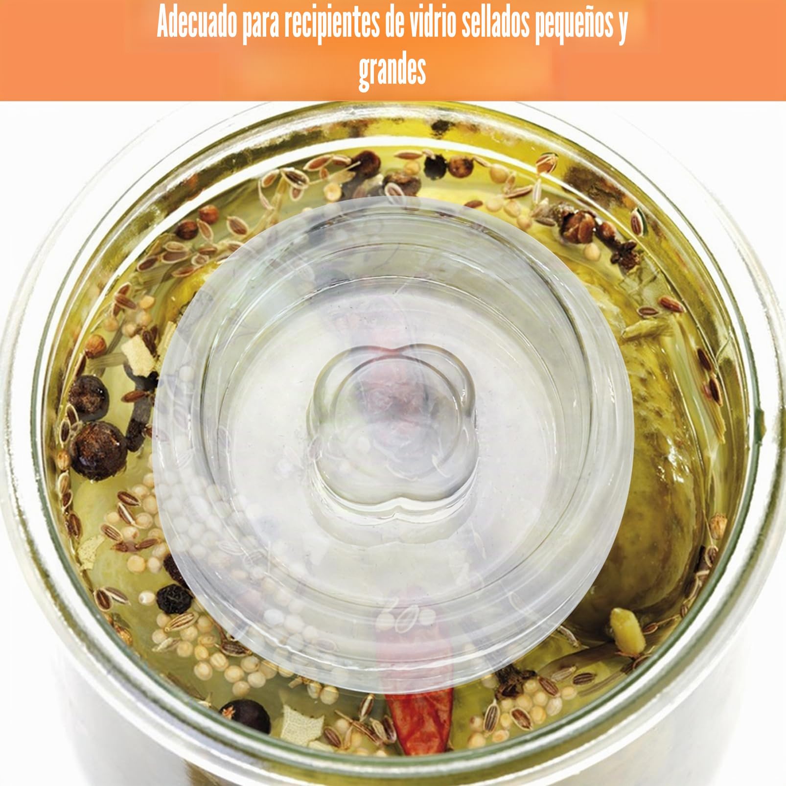 2 Pesos de Fermentación de Vidrio, Tarros de Fermentación de Boca Ancha de 7 cm para Eliminar el Exceso de Salmuera para Fermentar Encurtidos Chucrut