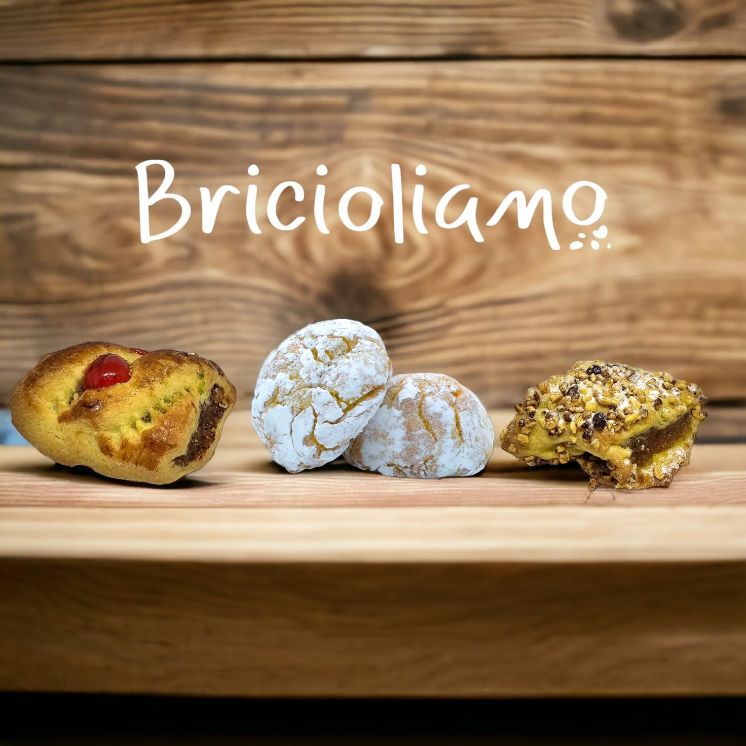 BRICIOLIAMO...[ 3 Kg. ] Dolci tipici Siciliani Specialità Autunnali - Paste di Mandorla Classiche - Tronchetti Ripeni all'Arancia - Tronchetti Ripeni ai Fichi Secchi - Prodotti in Sicilia. (3 kg)