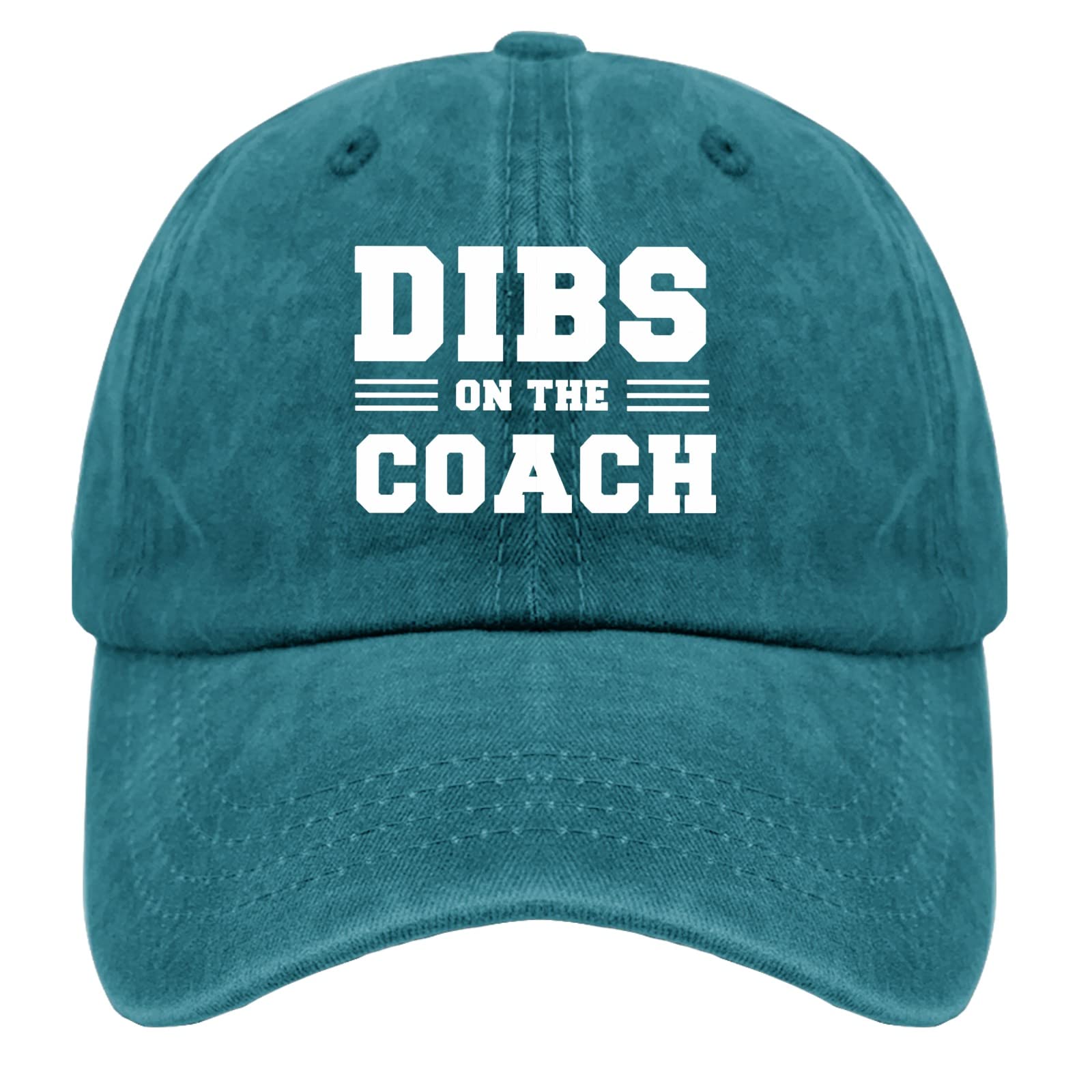 BAKAHBaseball Cap Hockey Cute Baseball Hat for Women's Vintage Cap Trendy dibss on The coachh Ponytail Baseball Hat