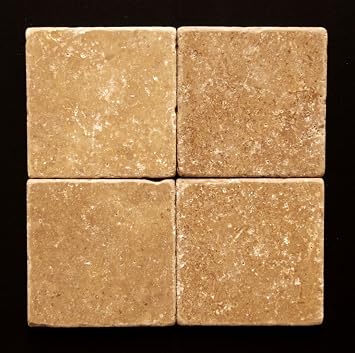 Noce 6X6 Travertine Tumbled Tile