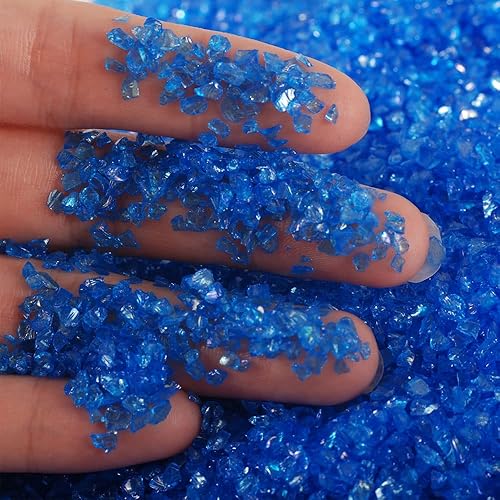 Hisenlee Cristal triturado de 7.05 oz de piedra irregular con lentejuelas gruesas, copos iridiscentes para bricolaje, resina epoxi, arte de uñas,