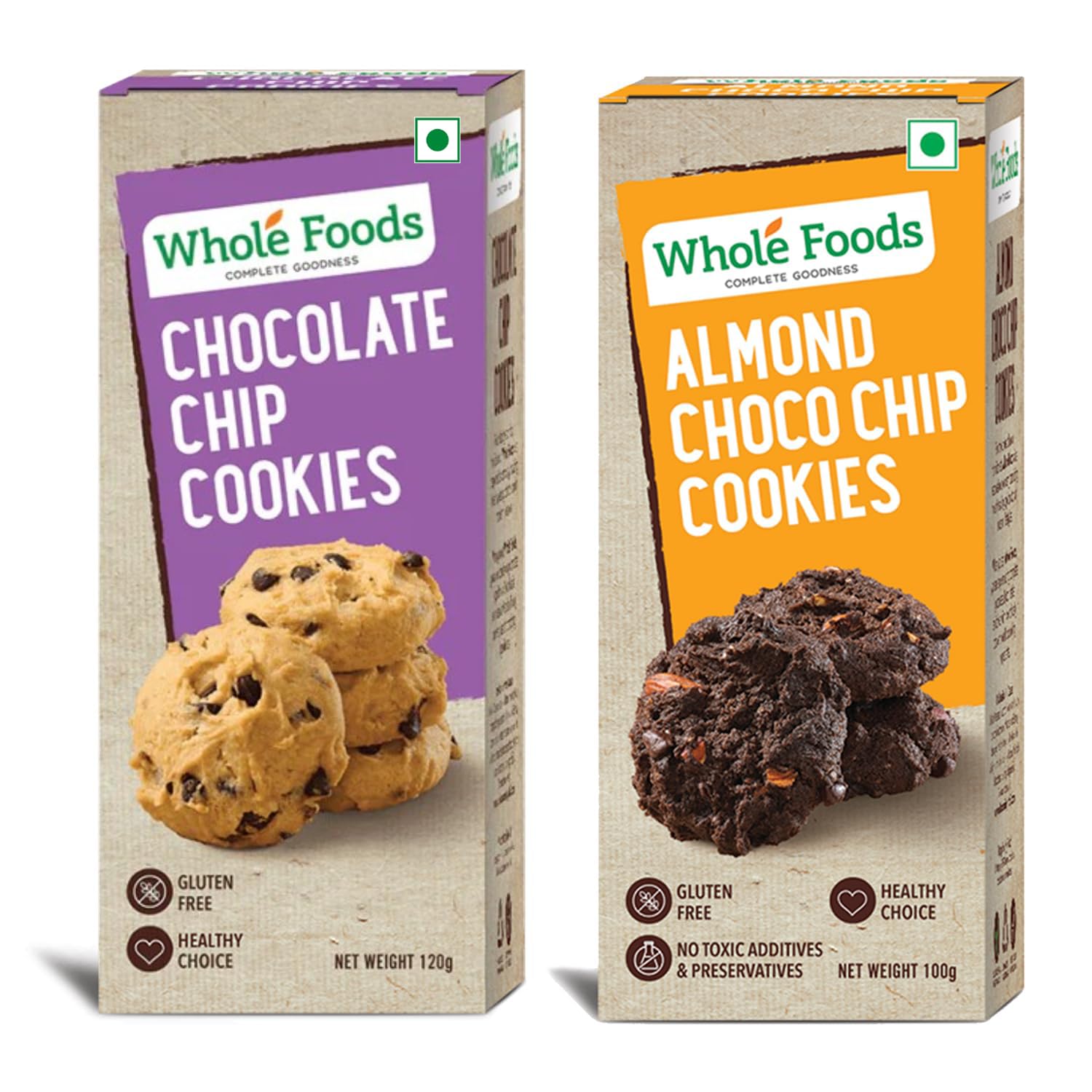 Whole Foods Gluten Free Cookies Combos |Almonds Choco Chip| Chocolate Chip| Pack of 2-image-41