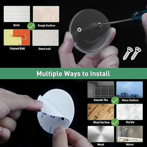 Miniatura 3 de Soporte para barra de cortina de ducha, paquete de 4 soportes para retenedor de barra de ducha resistente para pared, resistente al calor,