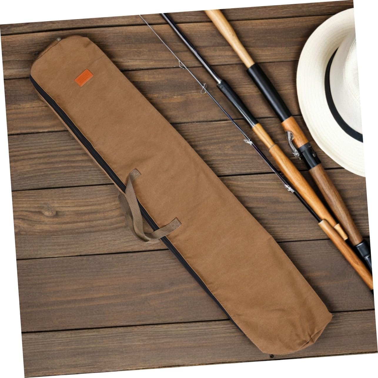 Toyvian Portable Fishing Rod Carrier Bag Multi-rod Storage Comfortable Shoulder Strap for Hiking Outdoor Fishing