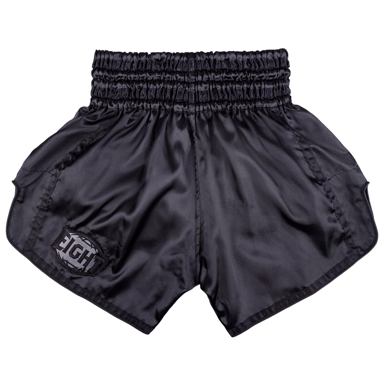 8 WEAPONS Muay Thai Shorts Bangkok, Schwarz-Matt, Kickboxhose für Training & Wettkampf, Thaibox Shorts Polyester, Atmungsaktiv, Langlebig, Kampfsporthose für MMA, K1, Boxen, Thai Boxen