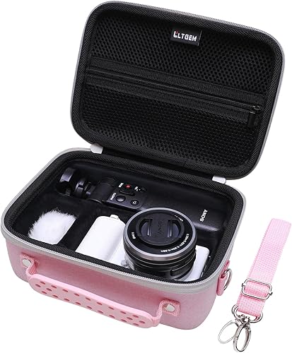 Vista 38 de LTGEM - Funda para cámara compatible con cámara Sony Alpha ZV-E10 / ZV-1F / ZV-1 / ZV-1 II con correa para el hombro LTGEM, compatible con kit