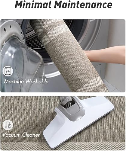 Miniatura 6 de Alfombras de cocina lavables, con parte trasera de goma antideslizante, tapetes absorbentes para piso de cocina delante del fregadero, tapetes de