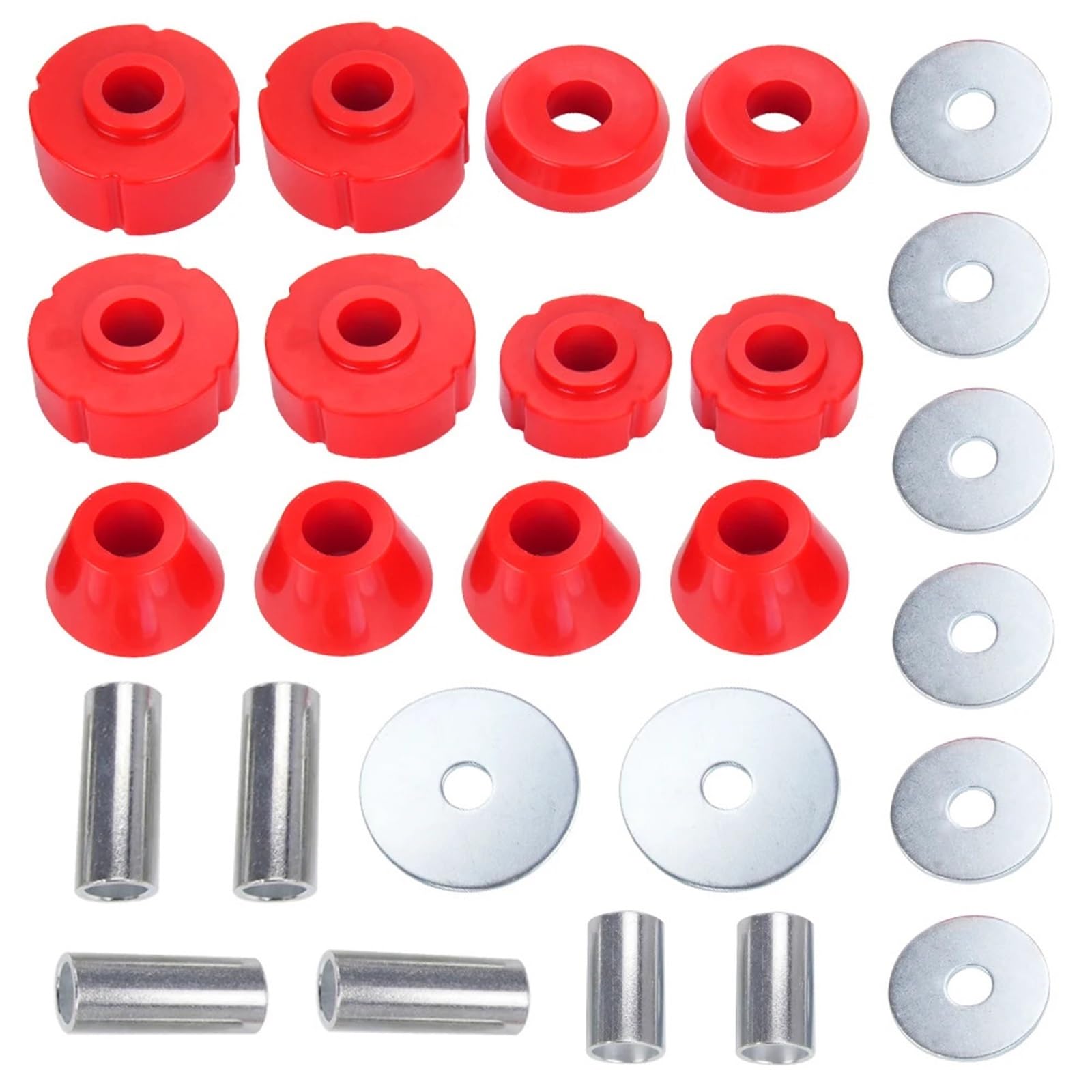 DGHBNP Bushings Fit For C10 C15 1967-1972 SFN208 Cab Body Mount Bushings Kit Bushing Kit(Red)