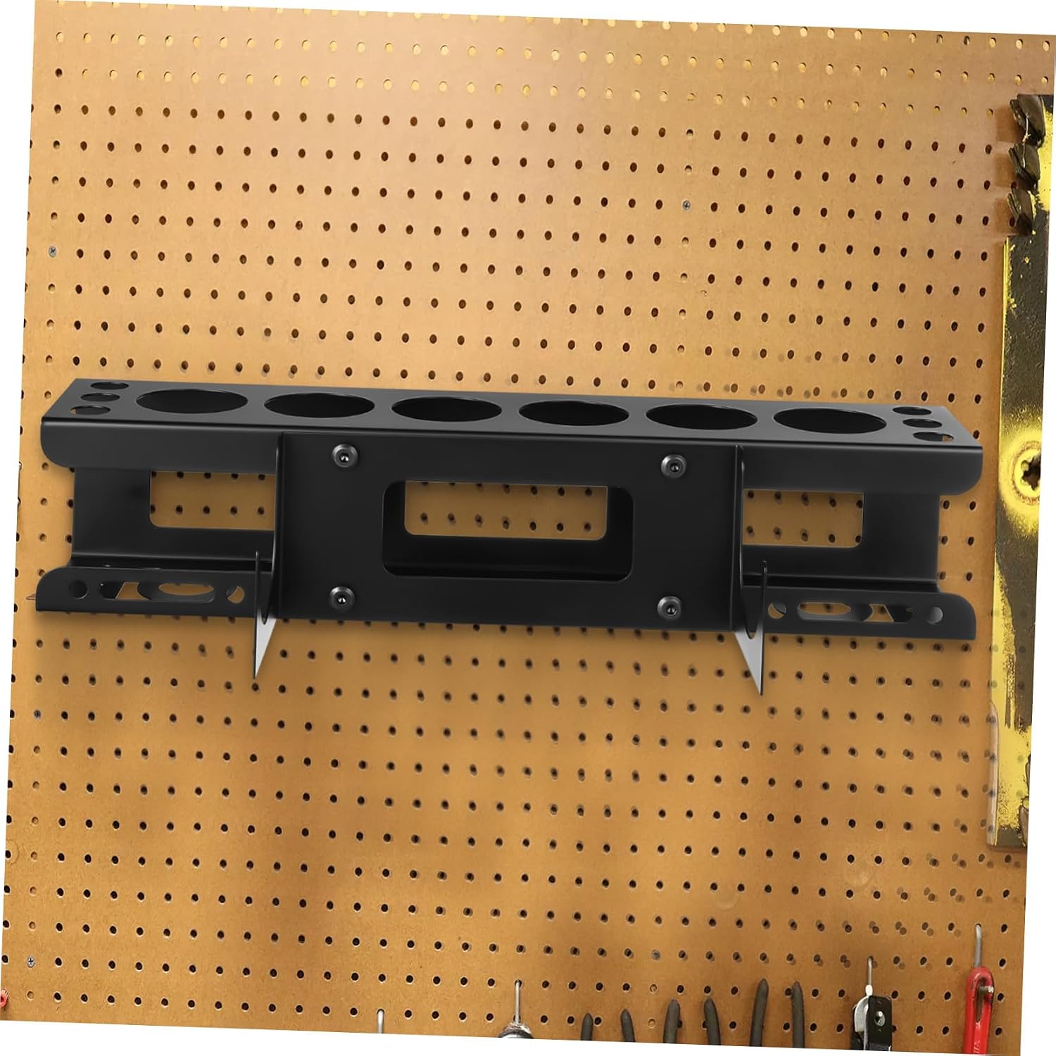 Space-saving Wall Tool Organizer with Adjustable Shelves Garage Wall Mounted Rack for Caulking Sealant Tubes and Tools Storage DIY Tube Holder for Workshop and Garage