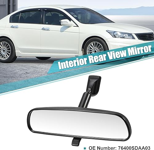 Miniatura 2 de uxcell Espejo retrovisor interior del coche negro No.76400SDAA03 para Honda Accord 2003-2012 para Honda Civic