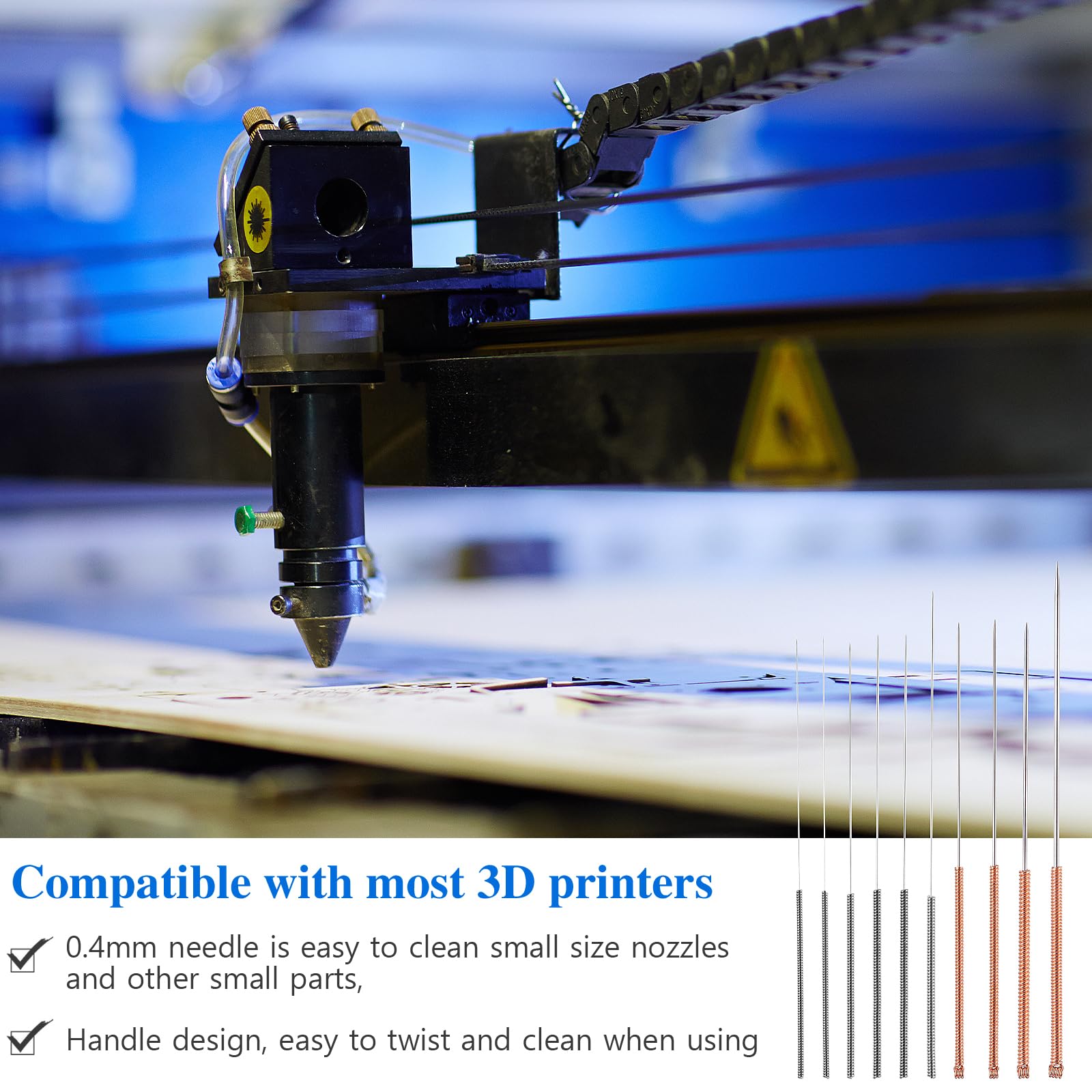3D Drucker Düsen Reinigungsset – 10 Nadeln, 0,15–1,0 Mm, Edelstahl – Für Alle Gängigen Drucker