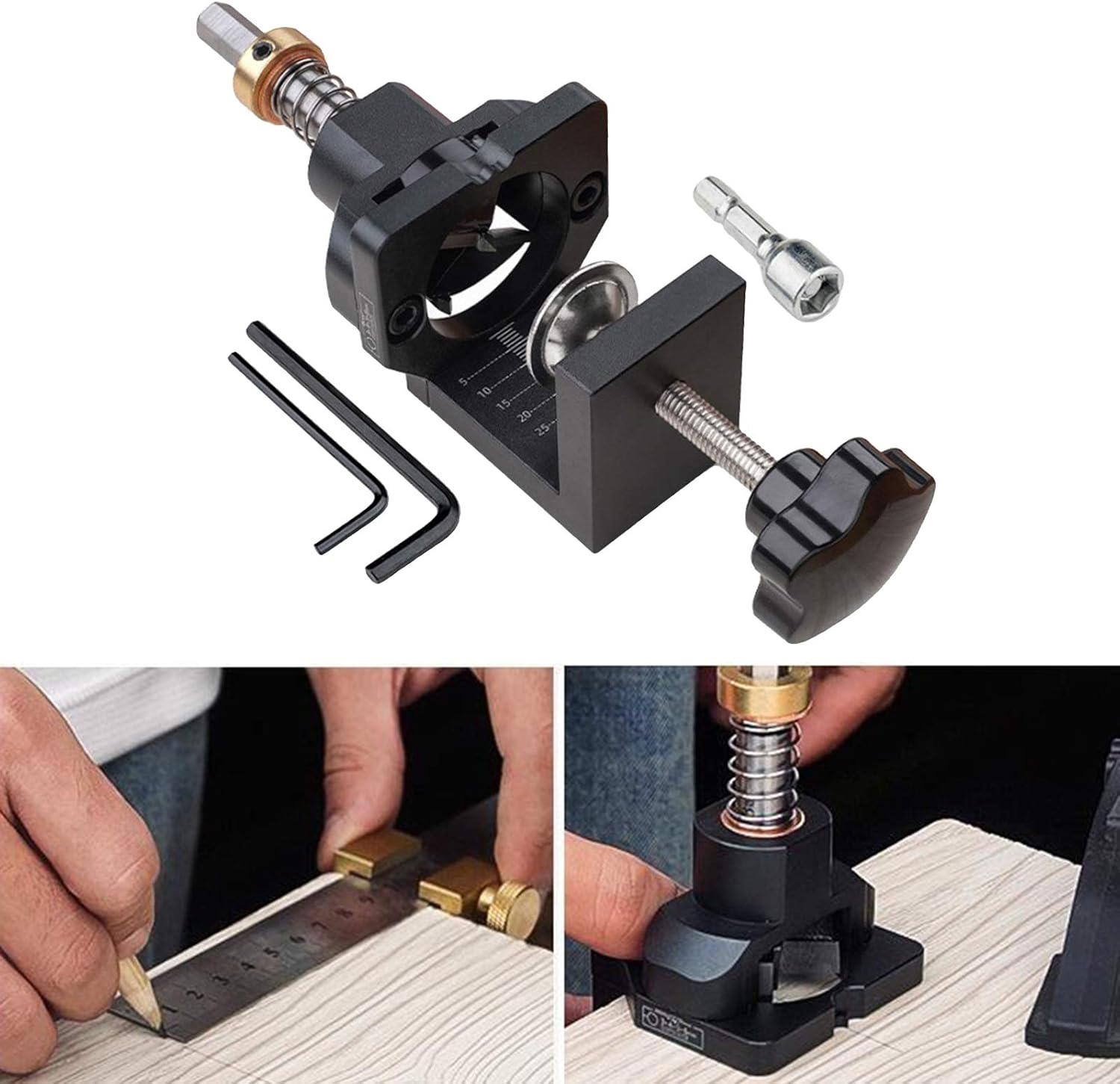 35mm Hole Puncher Locator, Door Cabinets DIY Tool Jig Drilling Guide, DIY Home Furniture Hole Puncher
