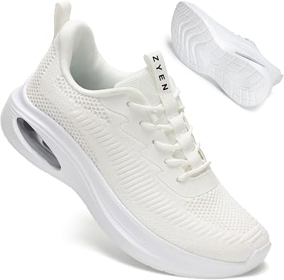 ZYEN Women's Wide Feet Shoes Air Cushioned Extra Wide Shoes Breathable Sports Shoes Lightweight and Comfortable Women's Running Shoes Trainers for Training in the Gym