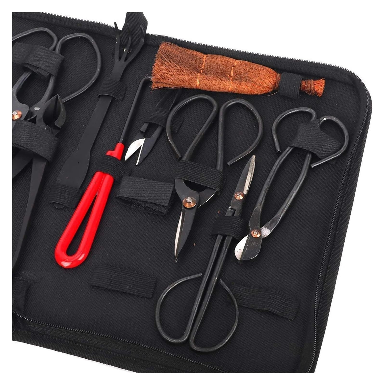 15-teiliges DIY-Beschneidungswerkzeug, Bonsai-Beschneidungswerkzeug-Set Aus Kohlenstoffstahl, Umfangreiches Cutter-Scheren-Set Mit Nylonetui For Die Hand Im Hausgarten Vielseitig Einfach Zu Bedienen