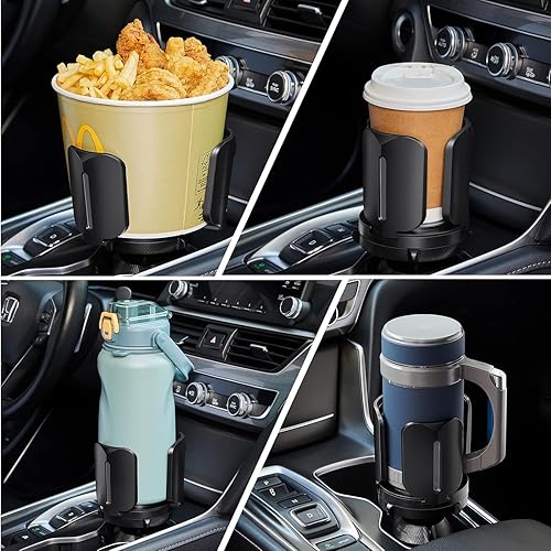 Miniatura 7 de Adaptador expansor de portavasos de automóvil ajustable este expansor multiusos para automóvil con goma se adapta a botellas grandes y tazas y
